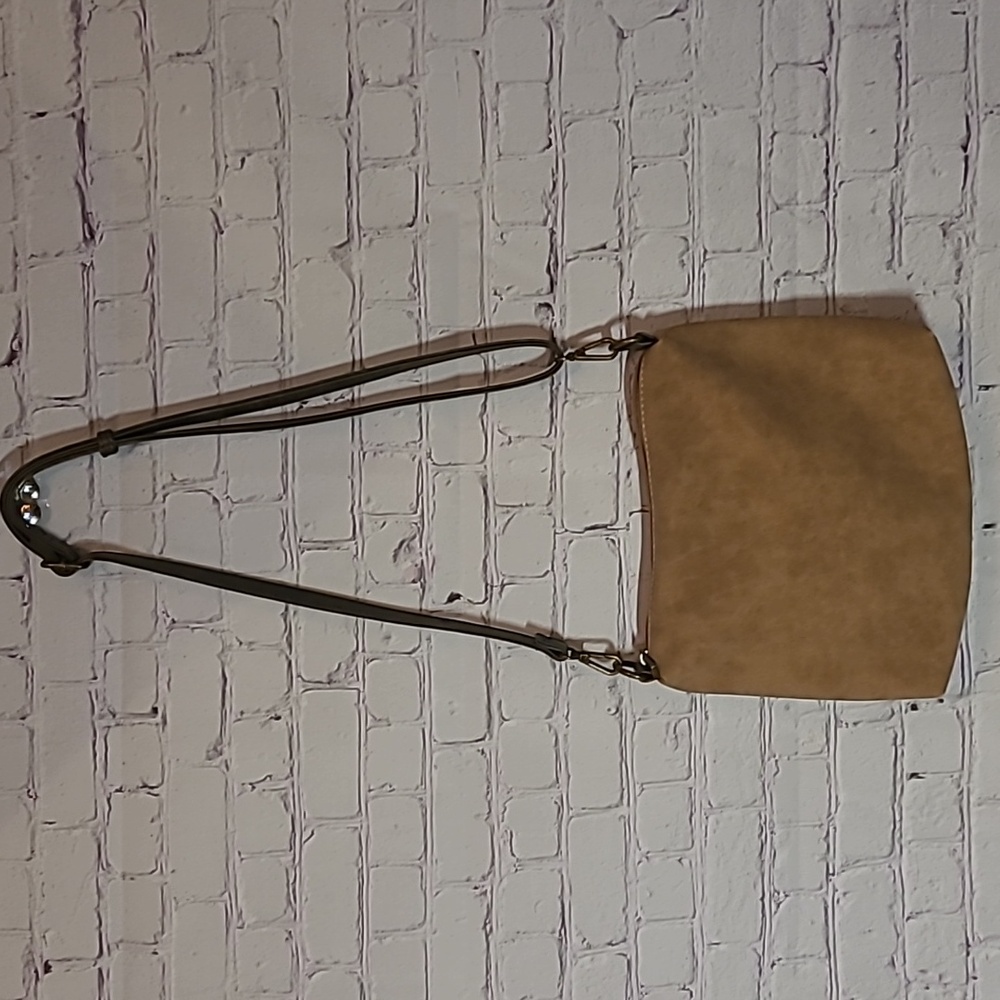 Camel Tan Liz Soto Leather Strap Crossbody Neutral Casual Adjustable Bag Purse